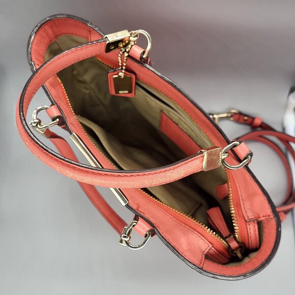 COACH MADISON MINI NORTH/SOUTH TOTE IN SAFFIANO LEATHER LOVE RED - Picture 11 of 16